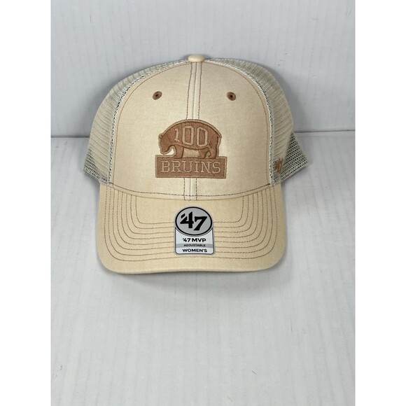 Boston Bruins 47 Brand Tan Trucker Adjustable Snapback Centennial 100th Hat Cap - Picture 1 of 5